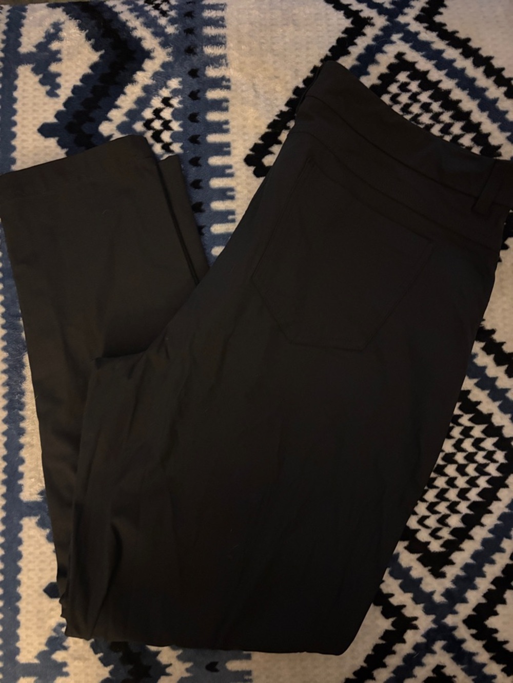 Men's Black Straight-Leg Pants